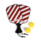Red Diagonal Stripe Pickleball Kit